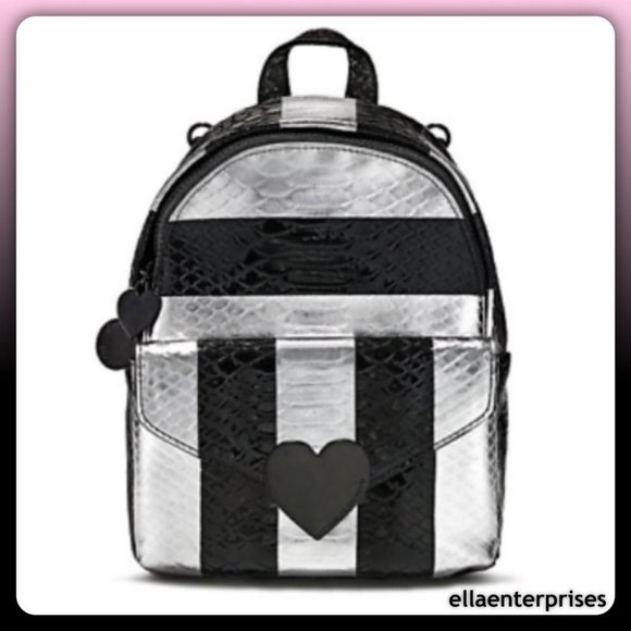VS Luxe Python Striped Mini City Backpack Bag